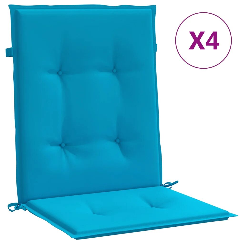 vidaXL Perne scaun de grădină, 4 buc., albastru, 100x50x3 cm