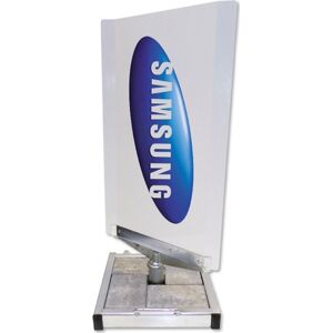 DSI Gatuskylt Outdoor Spin Sign, 40x79 Cm, Vit/silver