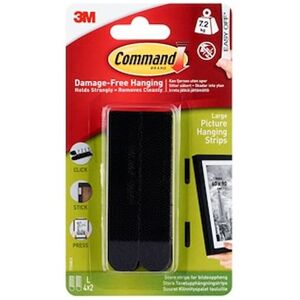 Command? Large Black Picture Hanging Strips 17206BLK
