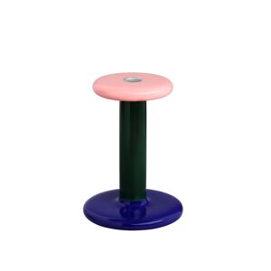 Hem - Pesa Candle Holder Medium - Pink/black Green/night Blue - Rosa,Grön,Blå - Ljusstakar