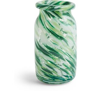 Hay - Splash Vase Roll Neck S / Green Swirl - Mönstrad,Grön - Vaser