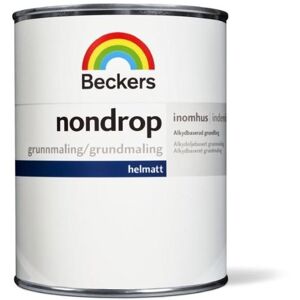 Beckers Grundfärg, Nondrop Helmatt, 1l, Vit, Färg & Tapeter