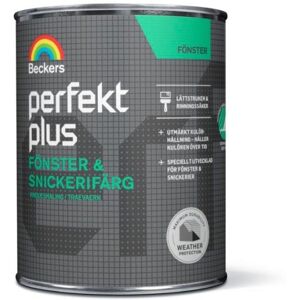 Beckers Fönster- Och Snickerifärg, Perfekt Plus Halvblank, 0.75l, Vit, Färg & Tapeter