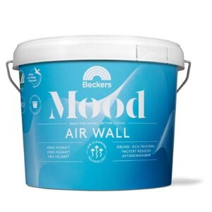 Beckers Väggfärg, Mood Air Wall Helmatt, 3l, Vit, Färg & Tapeter