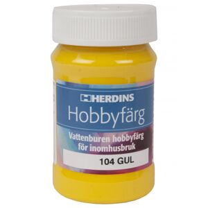 Herdins Hobbyfärg 104 gul, 100 ml