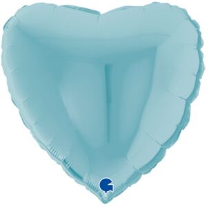 Folieballong Hjärta 56cm Pastellblå