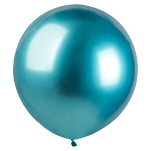 INCLUDERA Stora Runda Blå Chrome Ballonger (10-pack)