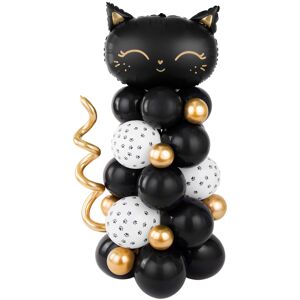 PARTYDECO Ballongbukett Katt Svart