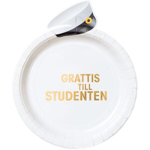 Design House Grattis Till Studenten Papperstallrikar