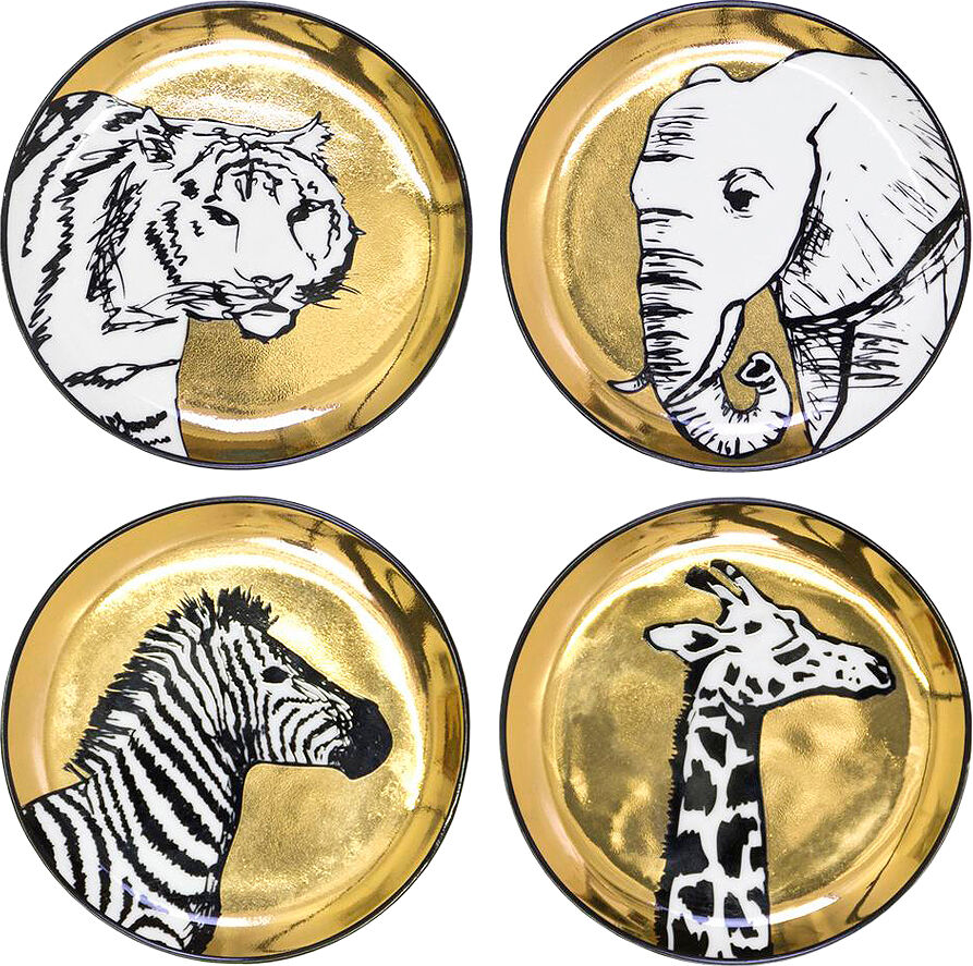 Jonathan Adler Animalia Glasunderlägg Djungeldjur 4-pack