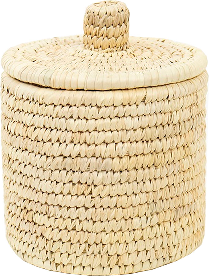 Afroart Palm Korg med lock 13x15 cm Natur