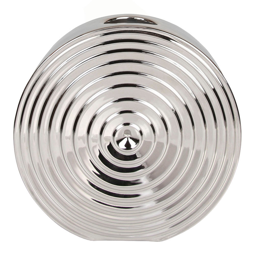 & klevering Ripple Vas Keramik 17 cm Silver