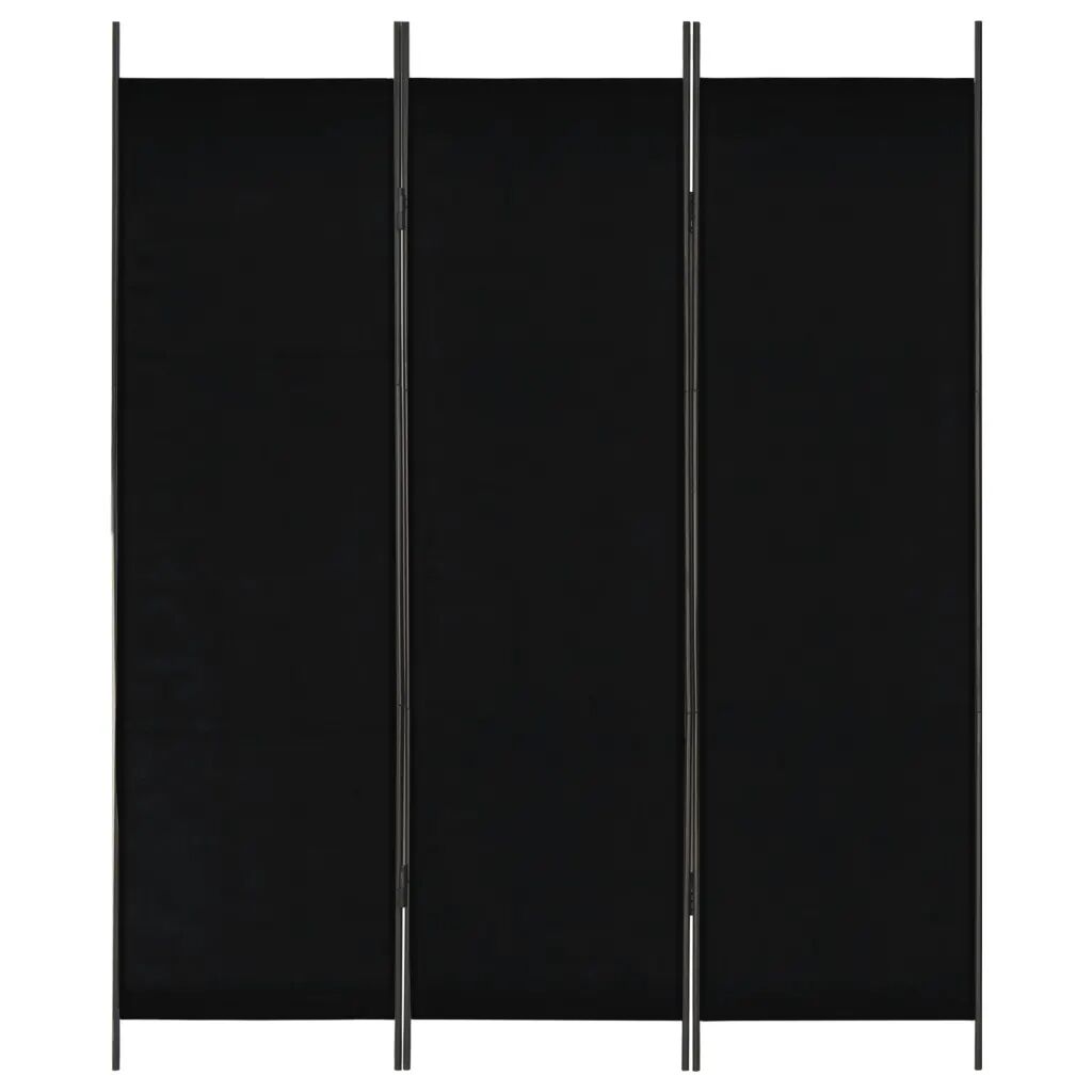 vidaXL 3-panelový paraván čierny 150x180 cm