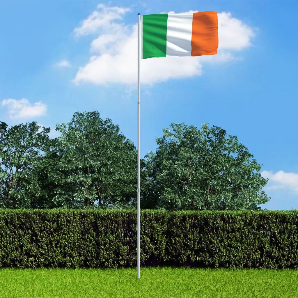 vidaXL Írska vlajka a stĺp 6 m hliníkový