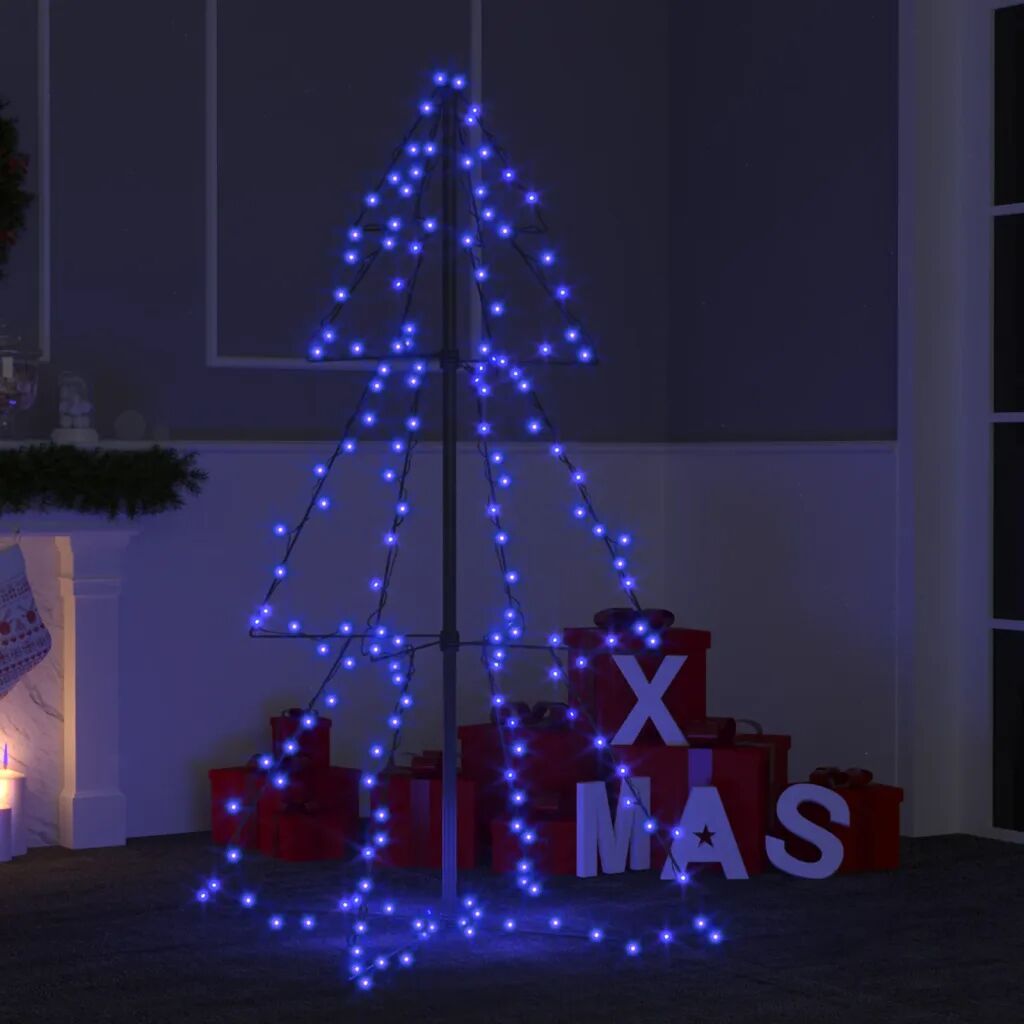 vidaXL Vianočný stromček kužeľ 160 LED exteriér a interiér 78x120 cm