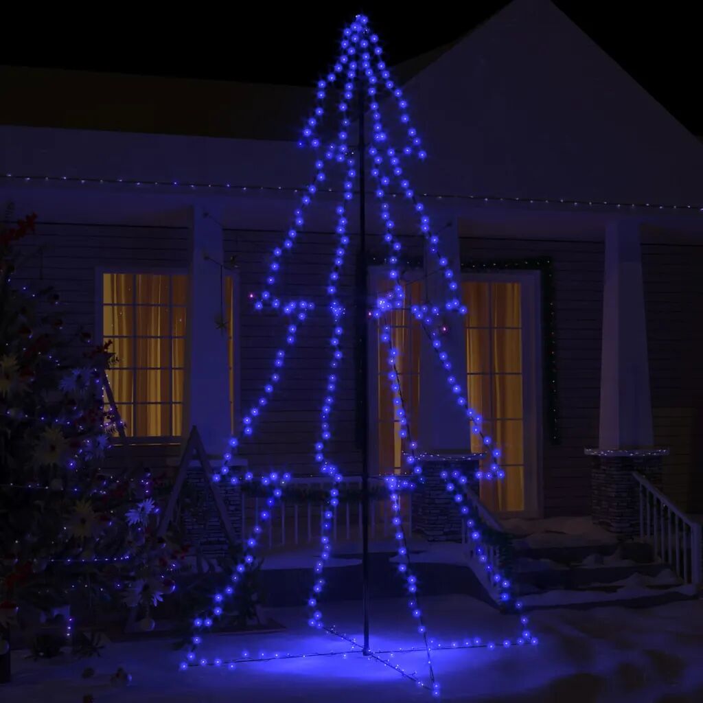 vidaXL Vianočný stromček kužeľ 360 LED interiér a exteriér 143x250 cm