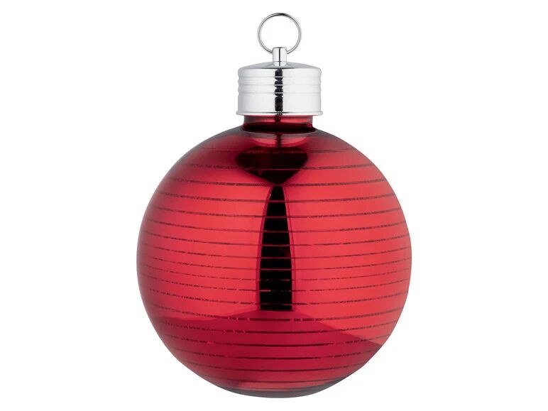 Livarno Home Vianočná dekoratívna LED guľa (červená )