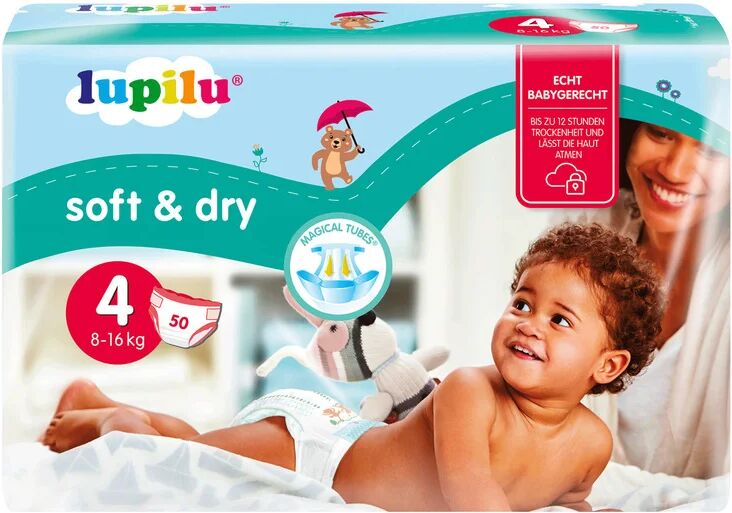 LUPILU® Detské plienky Maxi 4, 50 kusov