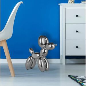 Ebern Designs Dog Balloon Large Resin Statue gray 46.0 H x 50.0 W x 18.0 D cm