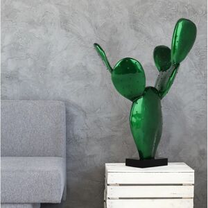 Ebern Designs Cactus Resin Sculpture gray/green 61.0 H x 50.0 W x 20.0 D cm