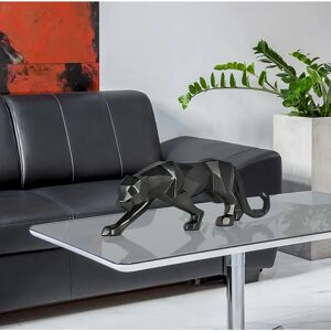 Ebern Designs Panther Large Resin Figurine black 14.0 H x 45.0 W x 9.0 D cm