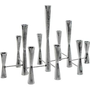 Metro Ivyline Parker 11 Piece Candle Centerpiece Metal Tabletop / Centrepiece Candelabra gray 42.0 H x 51.5 W x 27.0 D cm