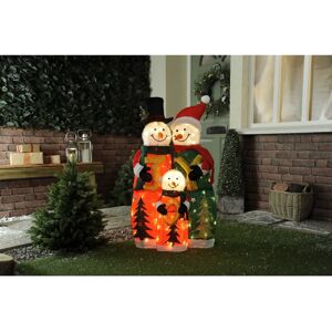 The Seasonal Aisle Snowman Family Lighted Display 100.0 H x 28.0 W x 60.0 D cm