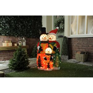 The Seasonal Aisle Snowman Family Lighted Display 100.0 H x 28.0 W x 60.0 D cm