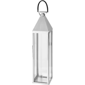 Willa Arlo Interiors Stainless Steel/Glass Lantern gray 93.5 H x 18.5 W x 19.0 D cm