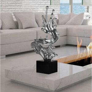 Ebern Designs Wave Resin Sculpture gray 86.0 H x 46.0 W x 28.0 D cm