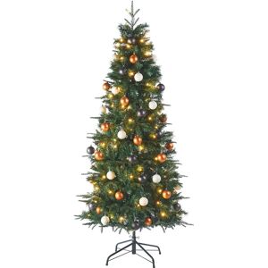 The Seasonal Aisle 180.086Cm H Green Christmas Tree with 100 LED Lights white 180.086 H x 77.978 W cm