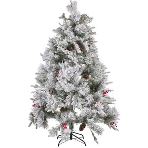 Beliani - Artificial Christmas Tree 180 cm Fake Snow Adjustable Leaves Green Masala