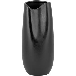 BELIANI Modern Decorative Stoneware Tabletop Flower Vase Sculpture Black Finish Derbe