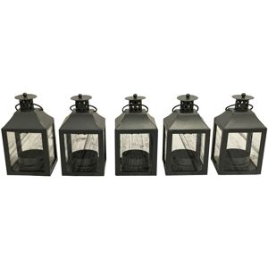 SELECTIONS Garda Tealight Candle Lantern (Set of 5) in French Grey