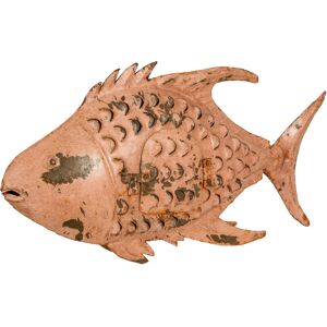 BISCOTTINI Hand-painted iron candle holder fish