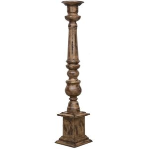 BISCOTTINI Handmade solid wood candelabrum L15XD15XH78 cm