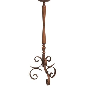 BISCOTTINI Handmade wrought iron candelabrum stand L27XD27XH82 cm