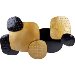 BELIANI Modern Decorative Hanging Wall Art Abstract Accent Black and Gold Hafnium