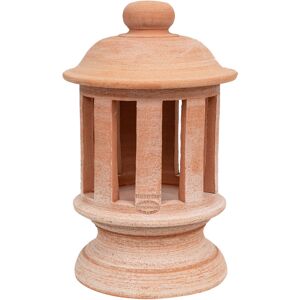 BISCOTTINI Terracotta lantern 100% made in Italy, handmade. Candle holder for the house and the garden, final for columns L26XPR26XH45 cm