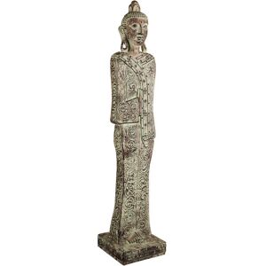 BISCOTTINI W25xDP25xH123cm sized painted plaster made antiqued finish Buddha's statuette