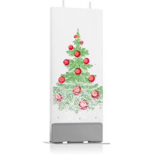 Flatyz Holiday Christmas Tree with Snow decorative candle 6x15 cm