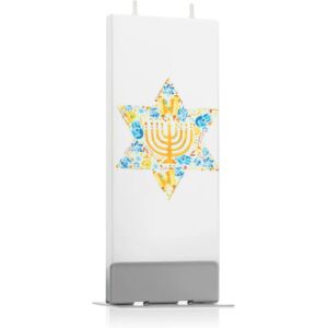 Flatyz Holiday Blue and Gold Star decorative candle 6x15 cm