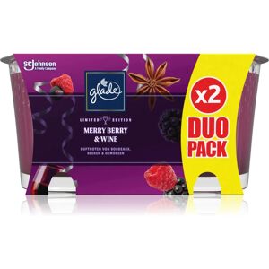 GLADE Merry Berry & Wine scented candle double 2x129 g