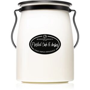 Milkhouse Candle Co. Creamery Frosted Oak & Amber scented candle Butter Jar 624 g