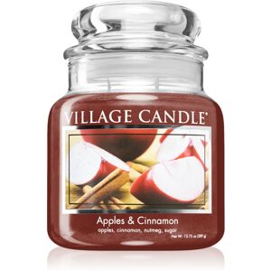 Village Candle Apples & Cinnamon scented candle (Glass Lid) 389 g