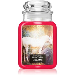 Village Candle Unicorn Dreams scented candle (Glass Lid) 602 g