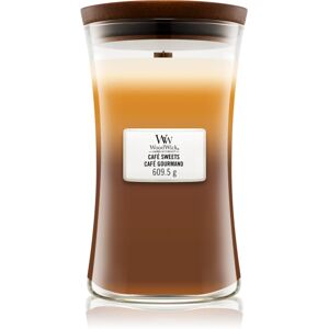 Woodwick Trilogy Café Sweets scented candle with wooden wick 609,5 g