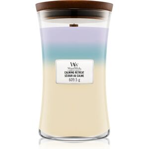 Woodwick Trilogy Calming Retreat scented candle with wooden wick 609.5 g