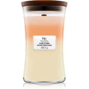 Woodwick Trilogy Island Getaway scented candle with wooden wick 609.5 g