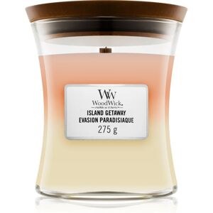 Woodwick Trilogy Island Getaway scented candle with wooden wick 275 g